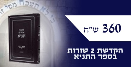 הקדשת 2 שורות בספר התניא